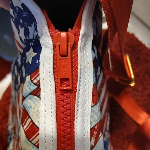 New Patriotic Stars & Stripes USA Sling Crossbody Purse Shoulder Bag Large 18x9x - Picture 13 of 14